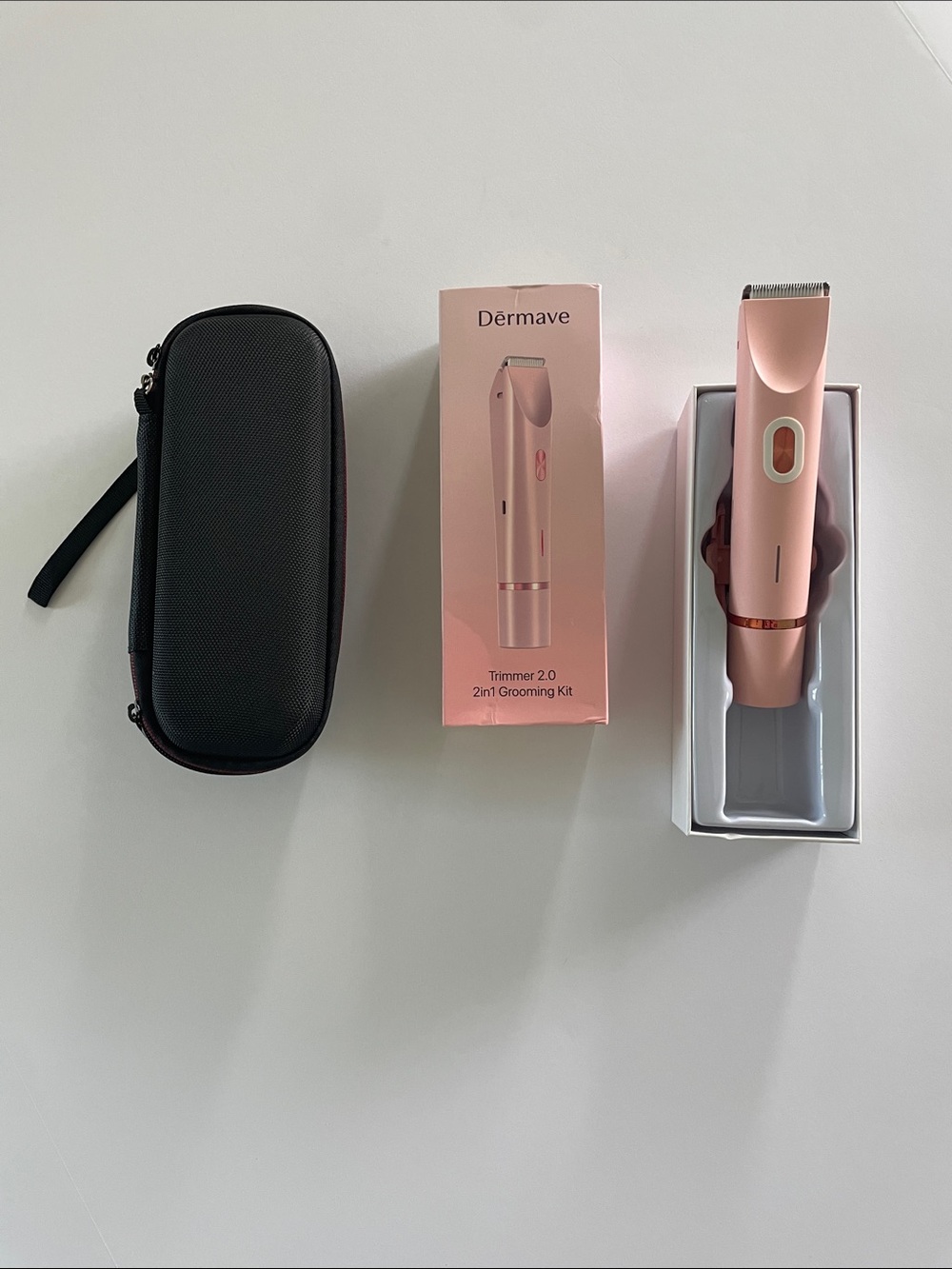 NWT Dermave Pink 2-in-1 Women's Trimmer Grooming Kit